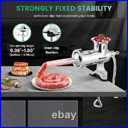 Manual Meat Grinder Stainless Steel Hand Cranked Meat Grinding Machine Hou