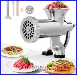 Manual Meat Grinder Stainless Steel Meat Mincer Hand Sausage Filling Stuffe