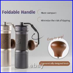 Manual coffee grinder iron with carrying case, stainless steel conical burrs