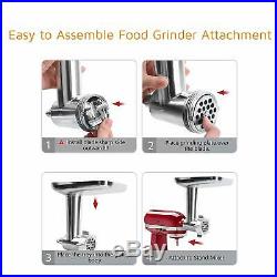 Meat Food Grinder Slicer Shredder Juicer Attachment For KitchenAid Stand Mixer