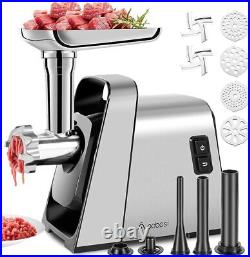 Meat Grinder Electric Heavy Duty with 2 Stainless Steel Blades 4 Grinding Plates