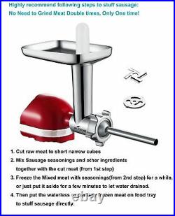 Meat Grinder Food Chopper Attachment for Kitchenaid Stand Mixer Stainless Steel