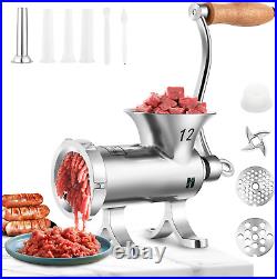 Meat Grinder Heavy Duty Meat Grinder Manual Stainless Steel Sausage Stuffer Food