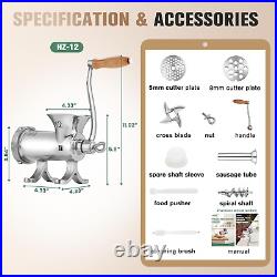 Meat Grinder Heavy Duty Meat Grinder Manual Stainless Steel Sausage Stuffer Food