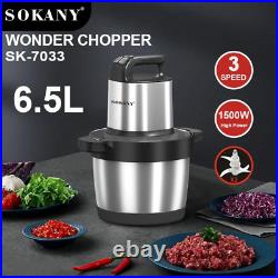 Meat Grinder Kitchen Chopper 3 Gear Electric Meat Grinders Stainless Steel Veget