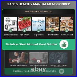 Meat Grinder Manual Handheld Stainless Steel Sausage Filler Machine Household