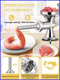 Meat Grinder Manual Stainless Steel Food Grinding Machine Sausage Stuffer Han