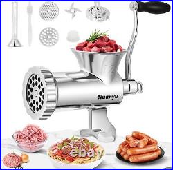 Meat Grinder Manual Stainless Steel Meat Mincer Sausage Stuffer Filler Han