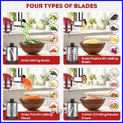 Meat Grinder & Stainless Steel Slicer Shredder Attachment for KitchenAid Stand M