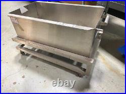 Meat Grinder Transport Bin/ Commercial Stainless Steel on Casters