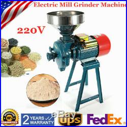 Mill Cereals Grinder Electric Feed/Flour Animal Food Rice Corn Grain Wheat New