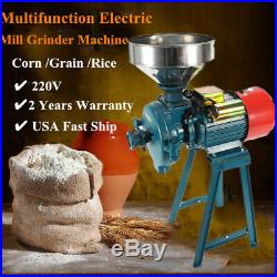 Mill Cereals Grinder Electric Feed/Flour Animal Food Rice Corn Grain Wheat New