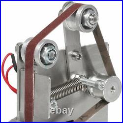 Mini Electric Belt Sander Grinder Polishing Silver Machine Sanding Sharpener DIY