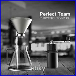 Minimal Manual Coffee Grinder with Stainless Steel Burr All metal body