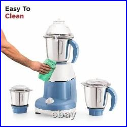Mixer Grinder 750W 110V, 3 Jars Stainless Steel Bowl 3 Speed Setting with Incher