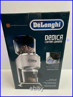 NEW DeLonghi Dedica Coffee Conical Burr Grinder KG521M KG 521. M Stainless steel