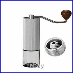 NEW Hero Manual Coffee Grinder with CNC Stainless Steel Conical Burr Silver