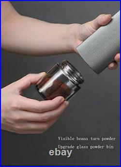 NEW Hero Manual Coffee Grinder with CNC Stainless Steel Conical Burr Silver
