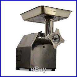 New Commercial Electric Meat Grinder 1 HP Stainless Steel Heavy Duty Meat Mincer