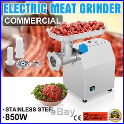 New Commercial Stainless Steel Electric Meat Grinder Sausage Stuffer 4.5Lbs/Min
