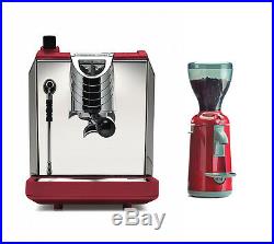 Nuova Simonelli OSCAR 2 II Espresso Coffee Machine & Grinta Grinder Set 220v Red