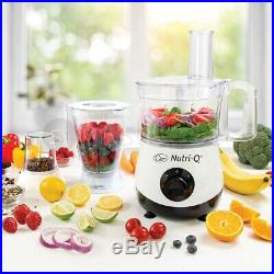 Nutri-Q Food Processor Coffee Grinder Blender Slices Shreds Grates Crushes Whip