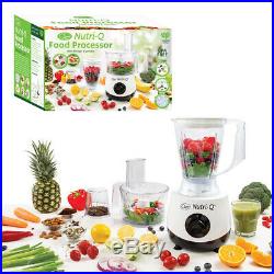 Nutri-Q Food Processor Coffee Grinder Blender Slices Shreds Grates Crushes Whip