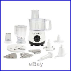 Nutri-Q Food Processor Coffee Grinder Blender Slices Shreds Grates Crushes Whip