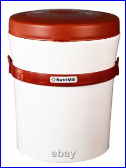 NutriMill Plus 1200 Watt 2 Speed 24 Cup Whisper Quiet Grain Mill with Flour Bagger