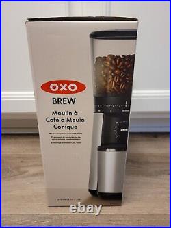 OXO BREW Conical Burr Coffee Grinder Fine to Coarse New, In Box