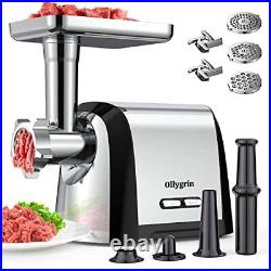Ollygrin Meat Grinder Electric Stainless Steel, Meat Grinder Electric Sausage St