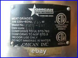 Omcan Commercial Heavy Duty Stainless Steel Meat Grinder