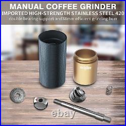 Permanent Warranty Manual Coffee Grinder Hand Stainless Steel Conical Burr Se