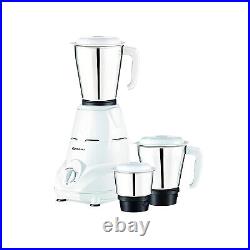 Philips Steel 3-Jar Mixer Grinder, 500-Watt, Stainless Steel, White, Rex