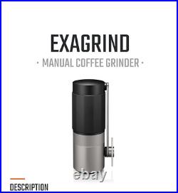 Portable Manual Coffee Grinder with Stainless Steel Conical Burr, Mini grinder