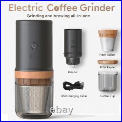 Portable Travel Tea Coffee Maker with Electric Grinder Adjustable Camping Hiking
