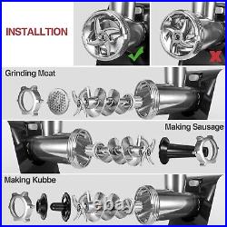 Powerful Electric Meat Grinder 5 in 1 2000W MAX Stainless Steel Food Grinder