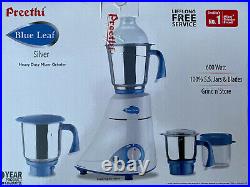 Preethi Blue Leaf Silver MG 149 3 Jars Mixie Mixer Grinder Free Delivery
