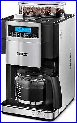 Princess 249402 Coffee Maker With Grinder Deluxe 42.3oz Intensity Of Adjustable