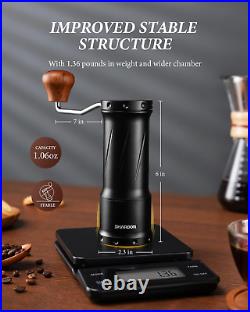 Professional Manual Coffee Bean Grinder with 420 High-Strength Stainless Steel C