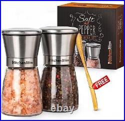 Professional Salt And Pepper Grinder Set and ndash Premium Stainless Steel And