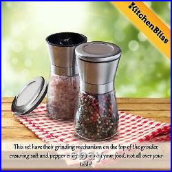 Professional Salt And Pepper Grinder Set and ndash Premium Stainless Steel And