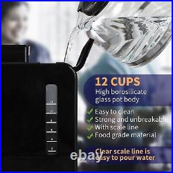 Programmable Drip Coffee Maker with Burr Grinder, 12 Cups, Black/Stainless Steel