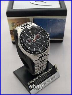 Rip Curl A1002 Grinder Tidemaster ATS 200M Moonphase Swiss Mov't Men's SS Watch