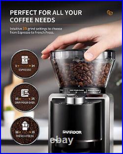 SHARDOR Conical Burr Coffee Grinder, Electric Adjustable Burr Mill with 35 Prec