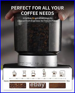 SHARDOR Conical Burr Coffee Grinder Electric for Espresso with Precision Elec