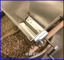 Stainless 2 Roller Barley Malt Mill Adjustable Homebrew Grain Grinder Crusher