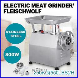 Stainless Commercial Meat Grinder 800W Mincer Heavy Duty 551lbs/h Kitchen