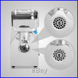 Stainless Meat Grinder #12 850W 4.5Lbs/Min Blade Plate 2 Blades