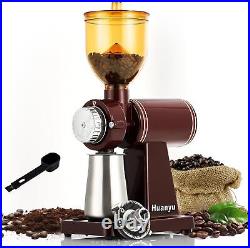 Stainless Steel Coffee Grinder Electric with 8 Grinding Settings Flat Burr